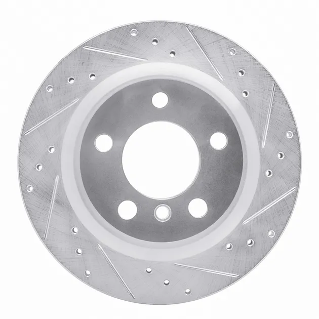 R1 Concepts EDZ-31111R Brake Rotor Drilled and Slotted Silver